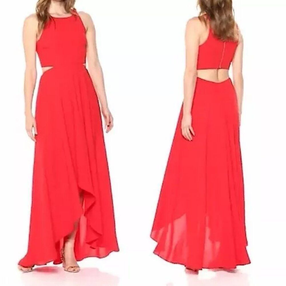 🌹 ALI & JAY 🌹 Bohemian Rhapsody High Low Maxi Dress - [Size XL, Red]